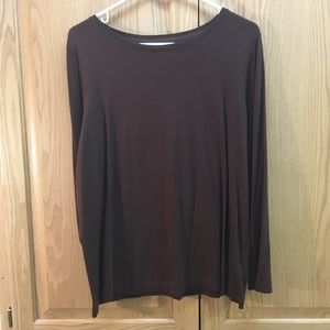Dressbarn dark brown long sleeve tee